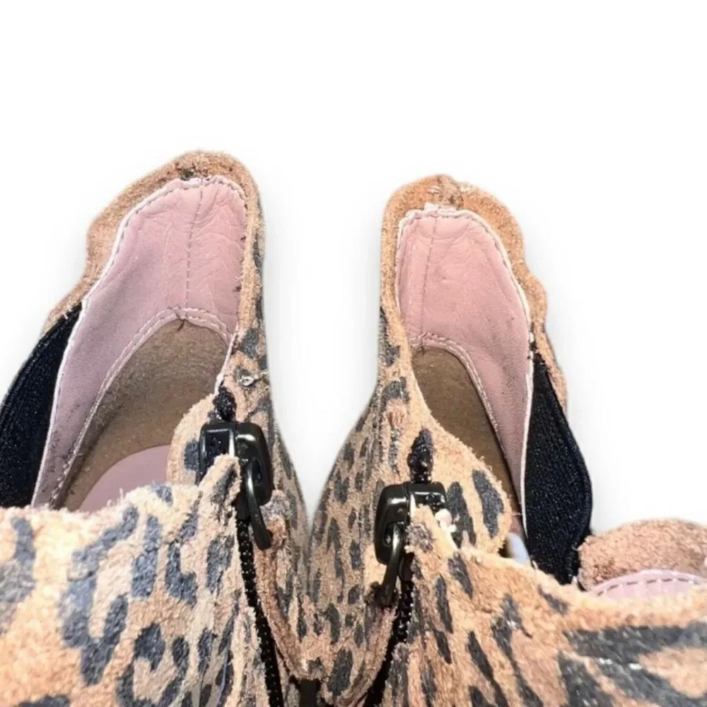 Linea Paolo Freshton Leopard Print‎ Suede Wedge Sneakers Women's 5.5M
